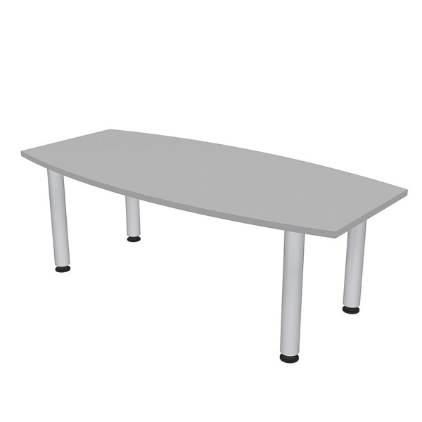 33.5 in W, 59.5 in L, 29 in H, Engineered Wood Top, Light Gray